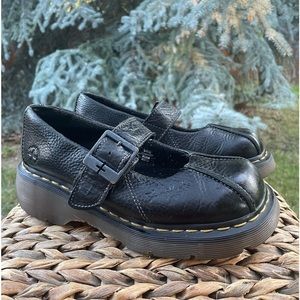 Dr Martens 12277 Vintage Y2K Daisy Flower Splat Chunky Platform Mary Janes 7-7.5